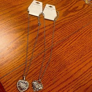 2 Crystal Avenue heart Necklaces
